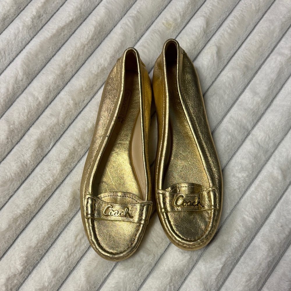 Coach Metallic Gold Women's Flats